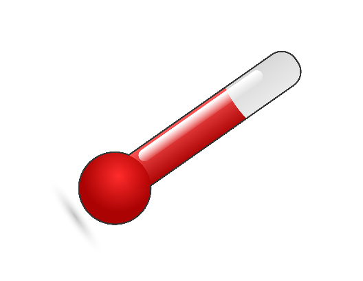 A thermometer health check icon
